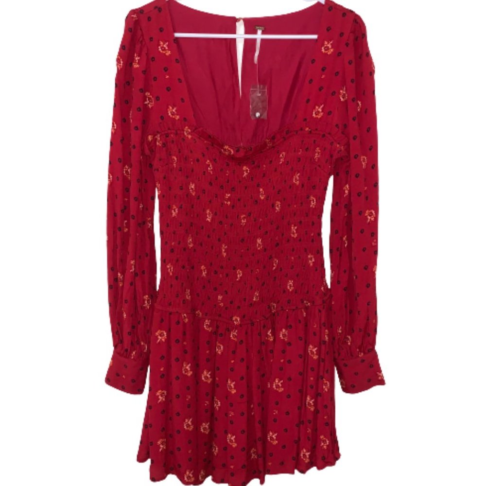 SOLD! FREE PEOPLE TWO FACES PRINTED MINI DRESS